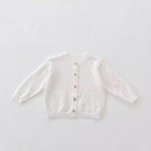 GIrls Diamond white cardigan